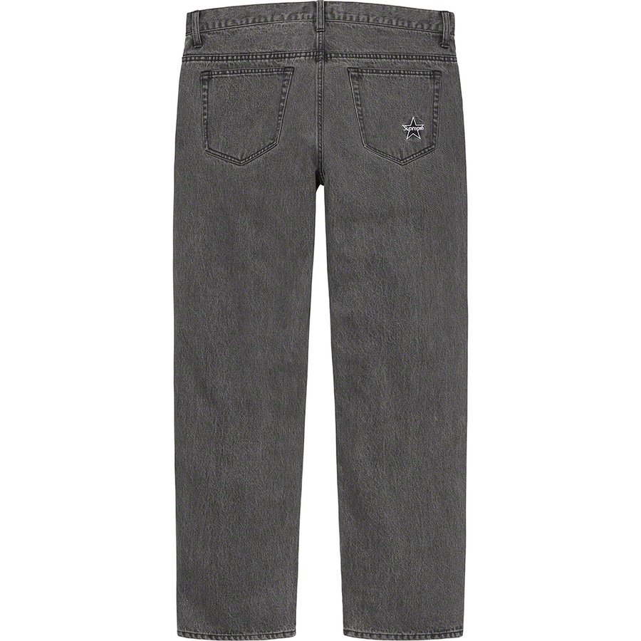 Supreme Regular Jean (FW21) - Washed Black - $148