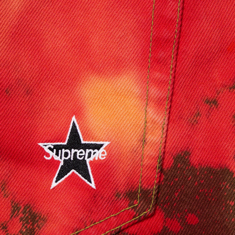 Supreme Regular Jean (FW21) - Bleached Red - $148