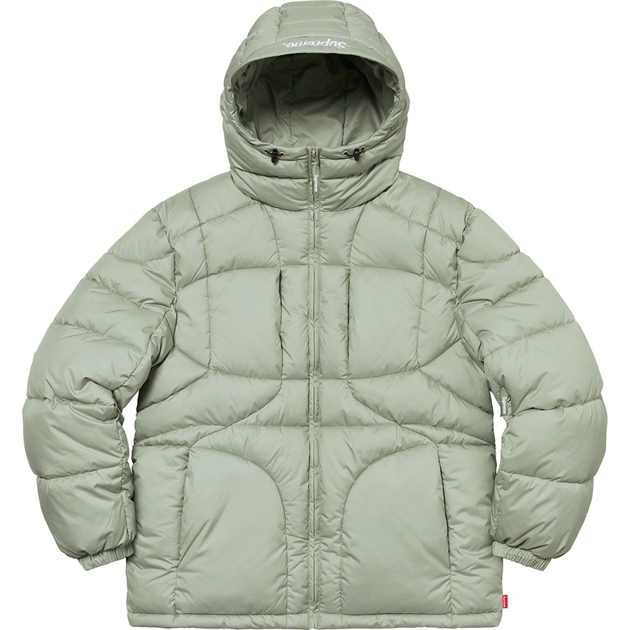 Supreme Warp Hooded Puffy Jacket (FW21) - Sage - $298