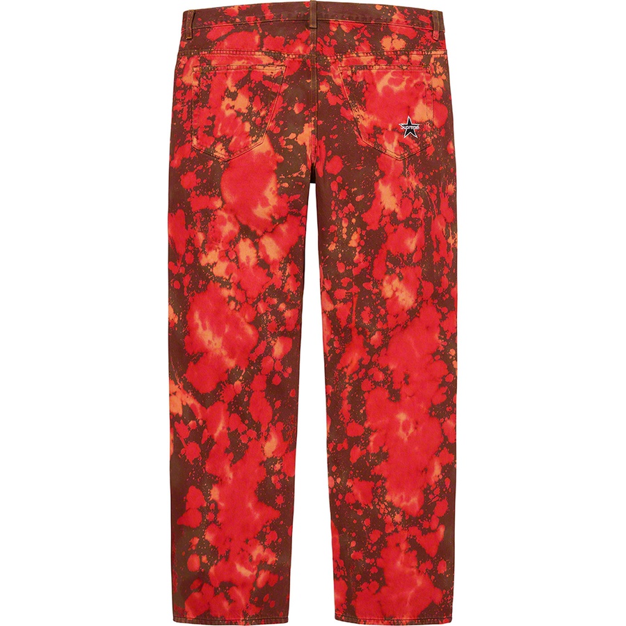 Supreme Regular Jean (FW21) - Bleached Red - $148