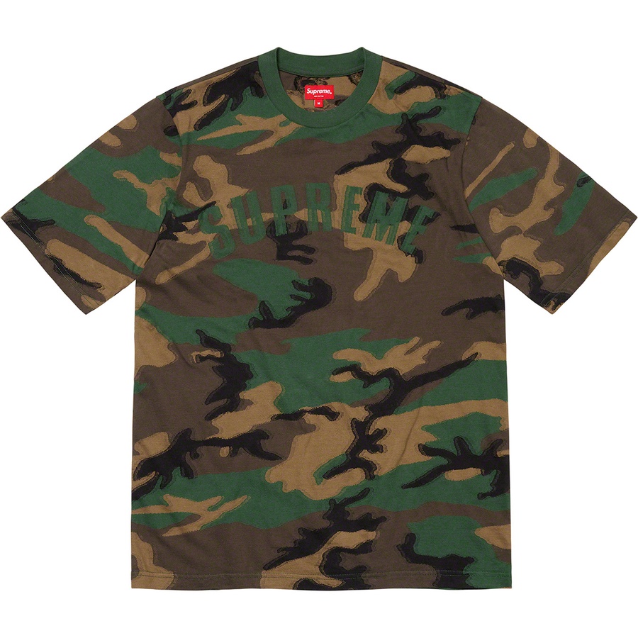Supreme Intarsia Camo S S Top (FW21) - Woodland Camo - $88