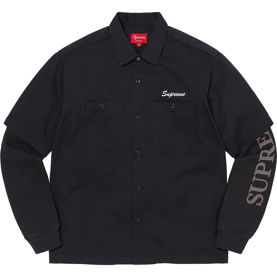 Supreme Thermal Work Shirt (FW21) - Black - $128