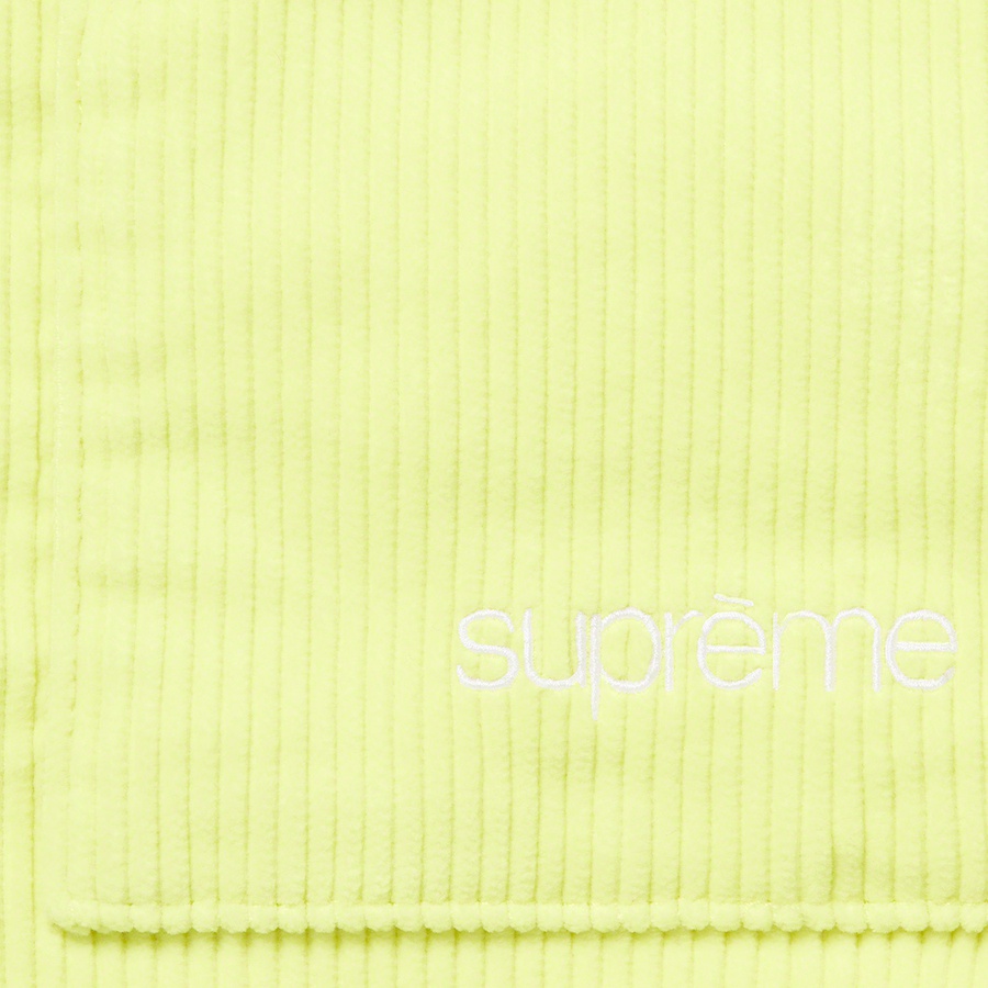 Supreme Corduroy Zip Jacket (FW21) - Pale Yellow - $178
