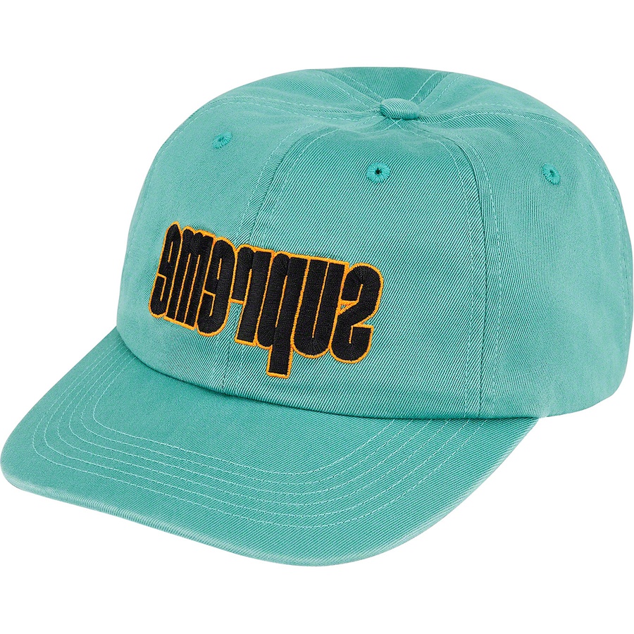 Supreme Reverse Logo 6-Panel (FW21) - Light Green - $48
