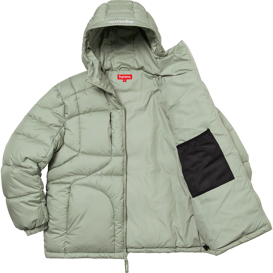 Supreme Warp Hooded Puffy Jacket (FW21) - Sage - $298