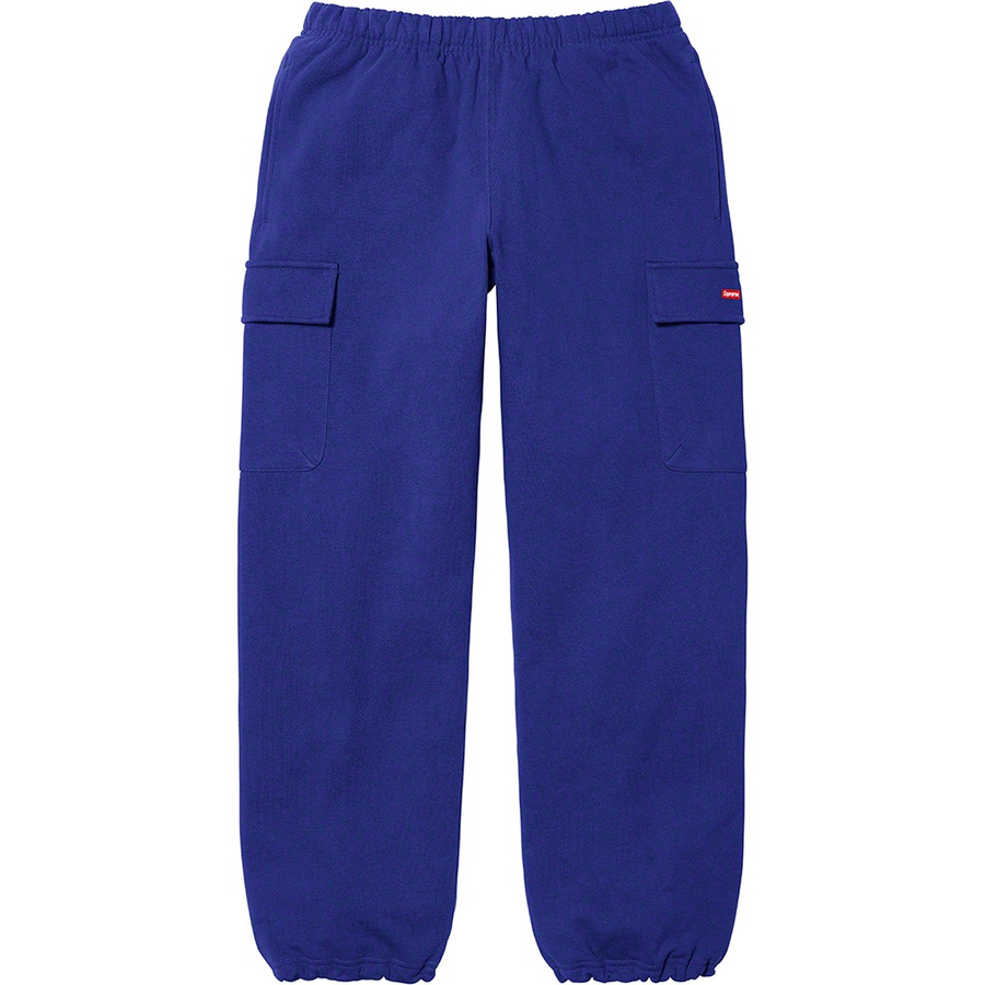 Supreme Small Box Cargo Sweatpant (FW21) - Dark Royal - $158