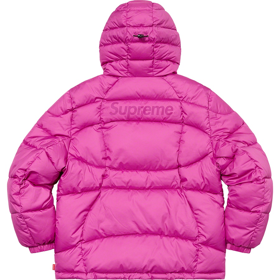 Supreme Warp Hooded Puffy Jacket (FW21) - Fuchsia - $298