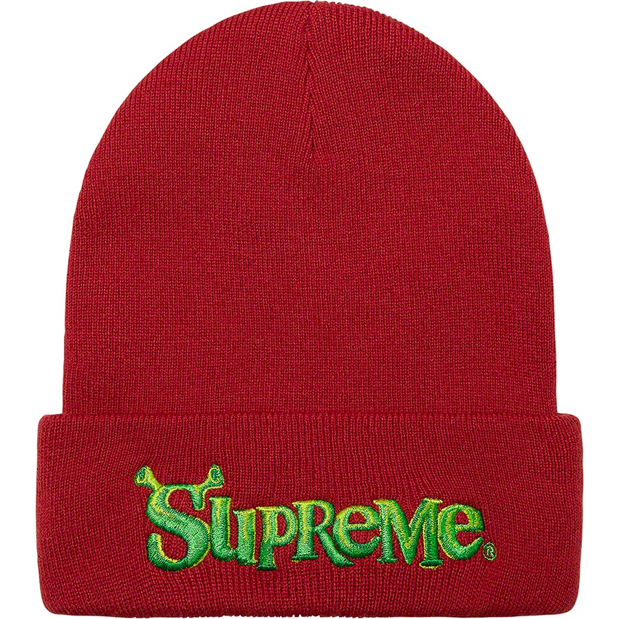 Supreme Shrek Beanie (FW21) - Cardinal - $38
