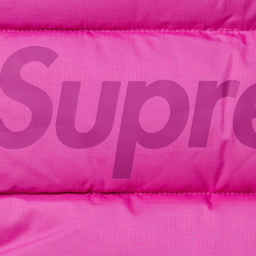 Supreme Warp Hooded Puffy Jacket (FW21) - Fuchsia - $298