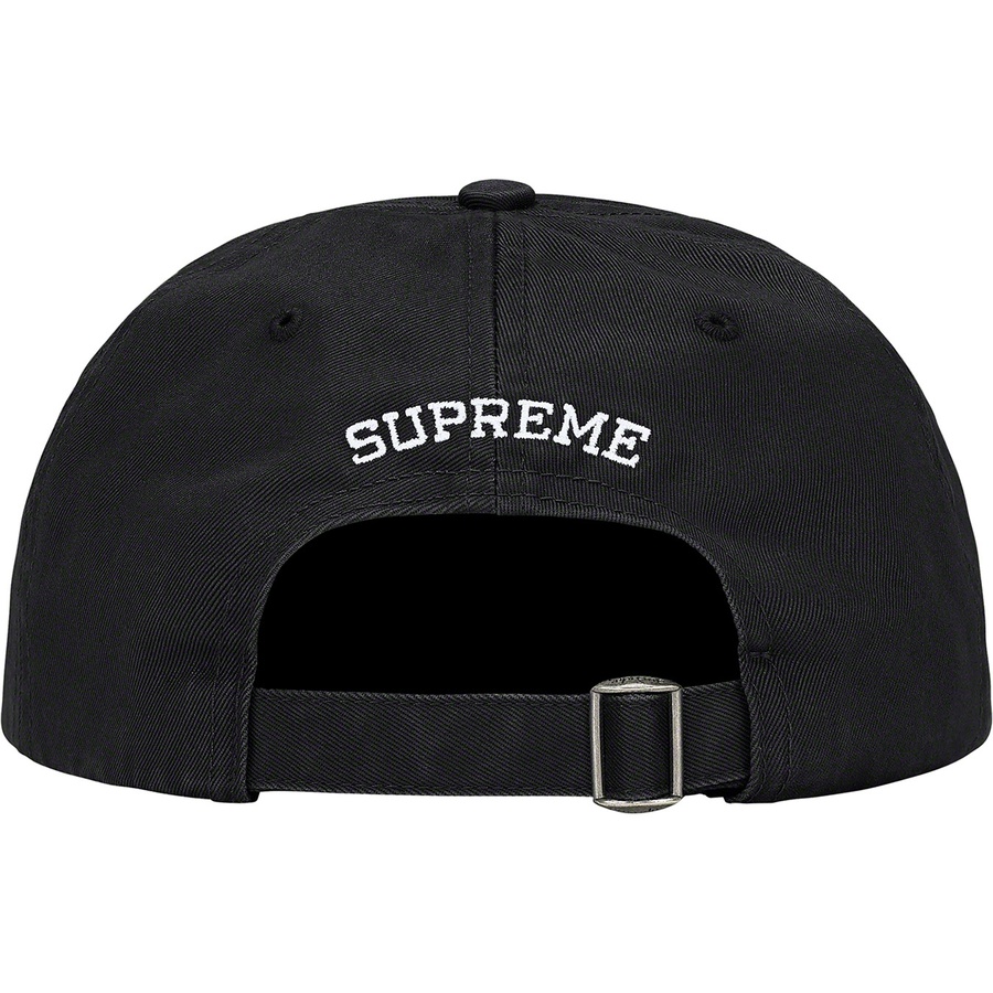 Supreme Reverse Logo 6-Panel (FW21) - Black - $48