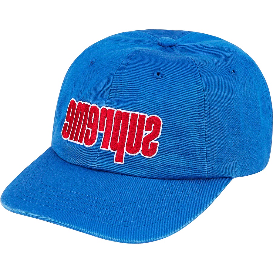 Supreme Reverse Logo 6-Panel (FW21) - Royal - $48