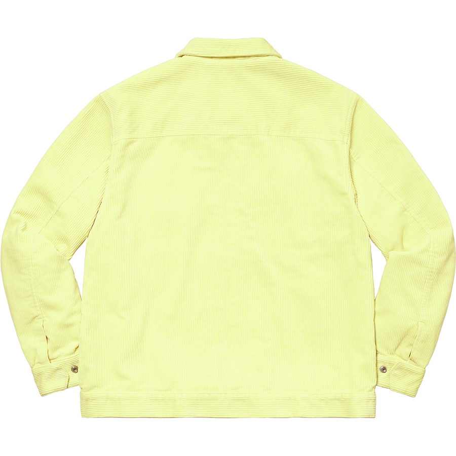 Supreme Corduroy Zip Jacket (FW21) - Pale Yellow - $178