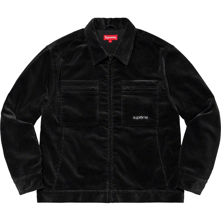 Supreme Corduroy Zip Jacket (FW21) - Black - $178