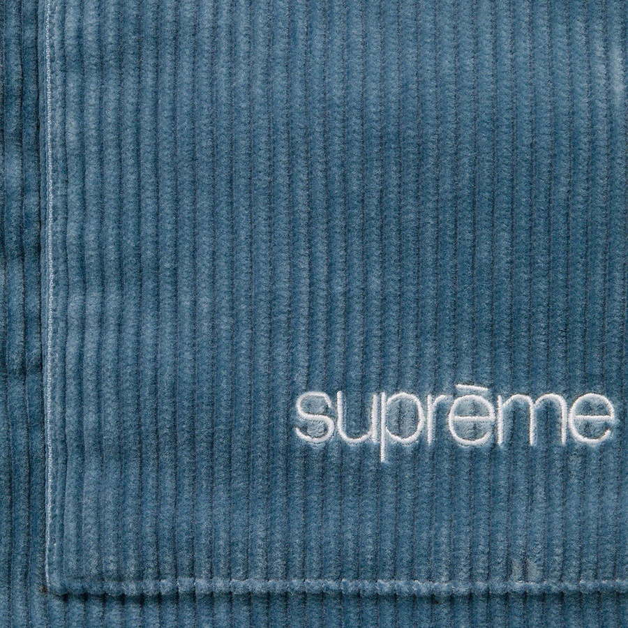 Supreme Corduroy Zip Jacket (FW21) - Blue - $178