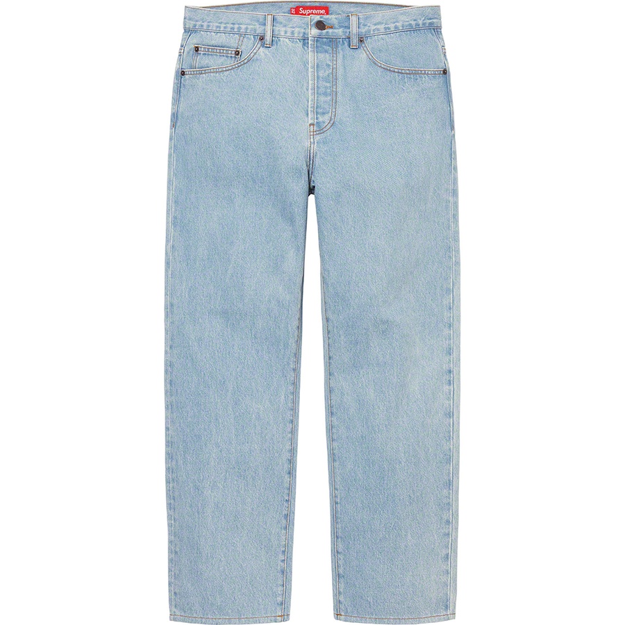 Supreme Regular Jean (FW21) - Washed Blue - $148