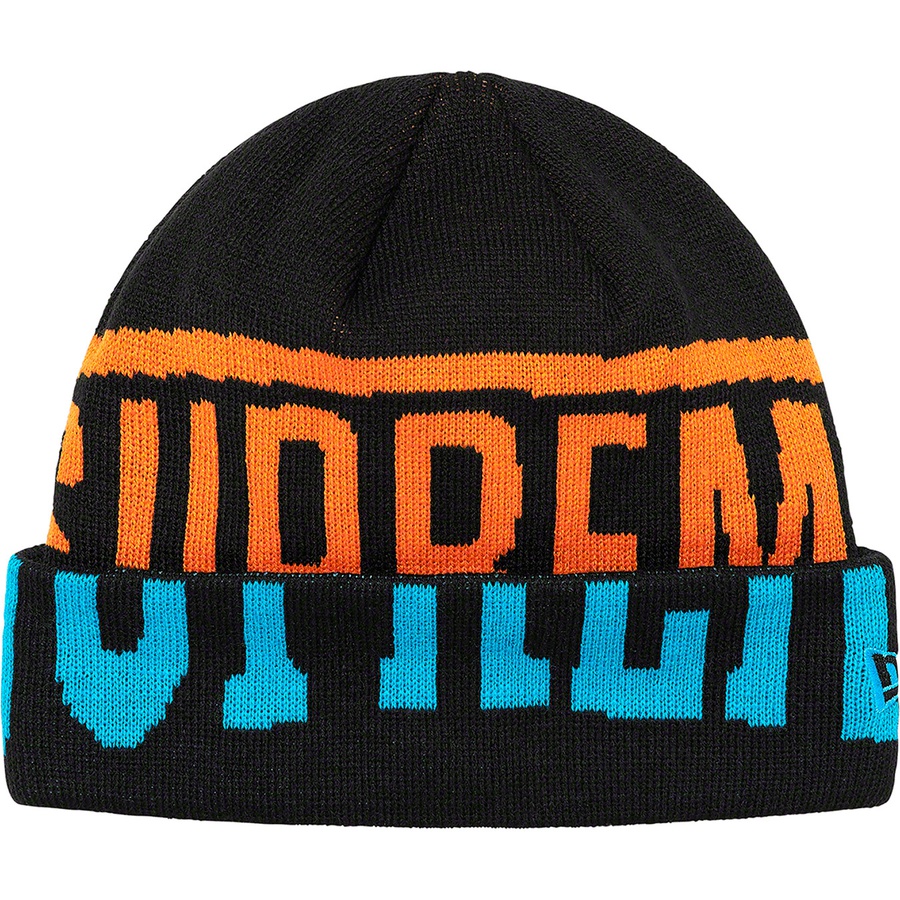 Supreme New Era 2-Tone Logo Beanie (FW21) - Black - $38