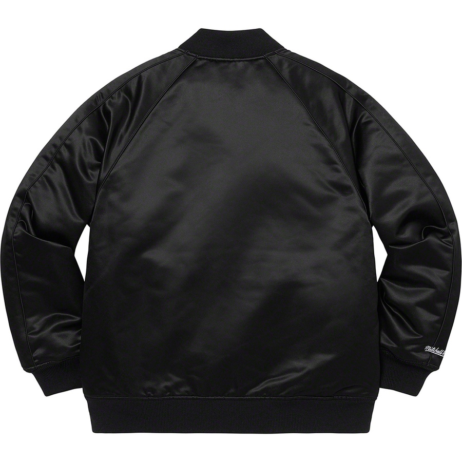 Supreme Supreme Mitchell & Ness Sequin Logo Varsity Jacket (FW21) - Black - $248