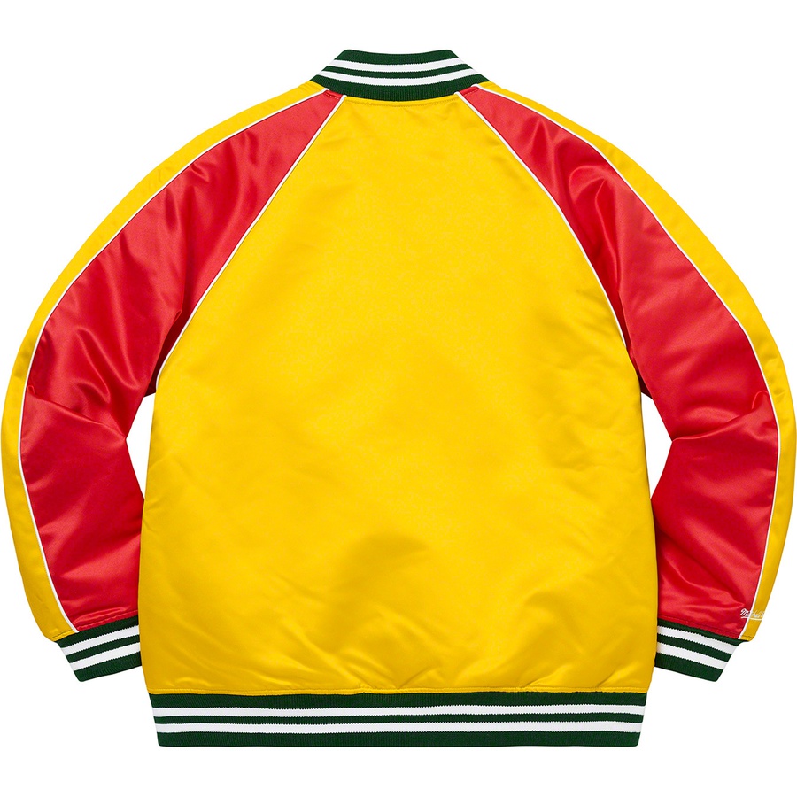 Supreme Supreme Mitchell & Ness Sequin Logo Varsity Jacket (FW21) - Gold - $248