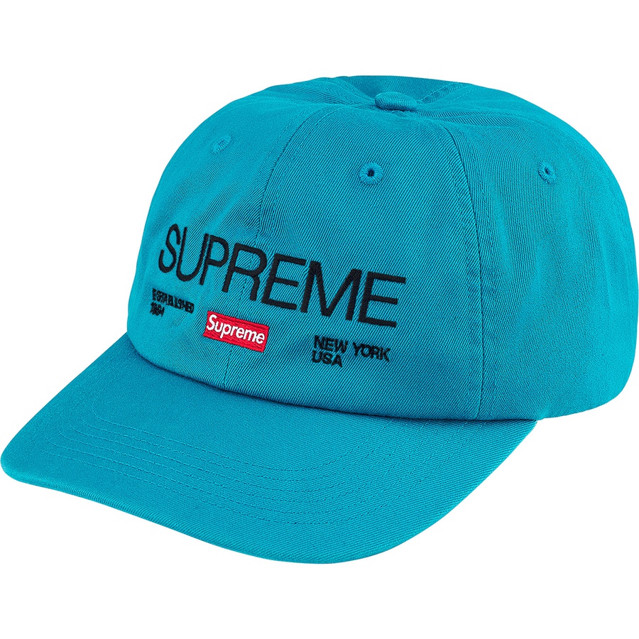 Supreme Est. 1994 6-Panel (FW21) - Teal - $48