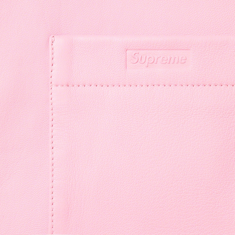 Supreme Leather Shirt (FW21) - Pink - $298