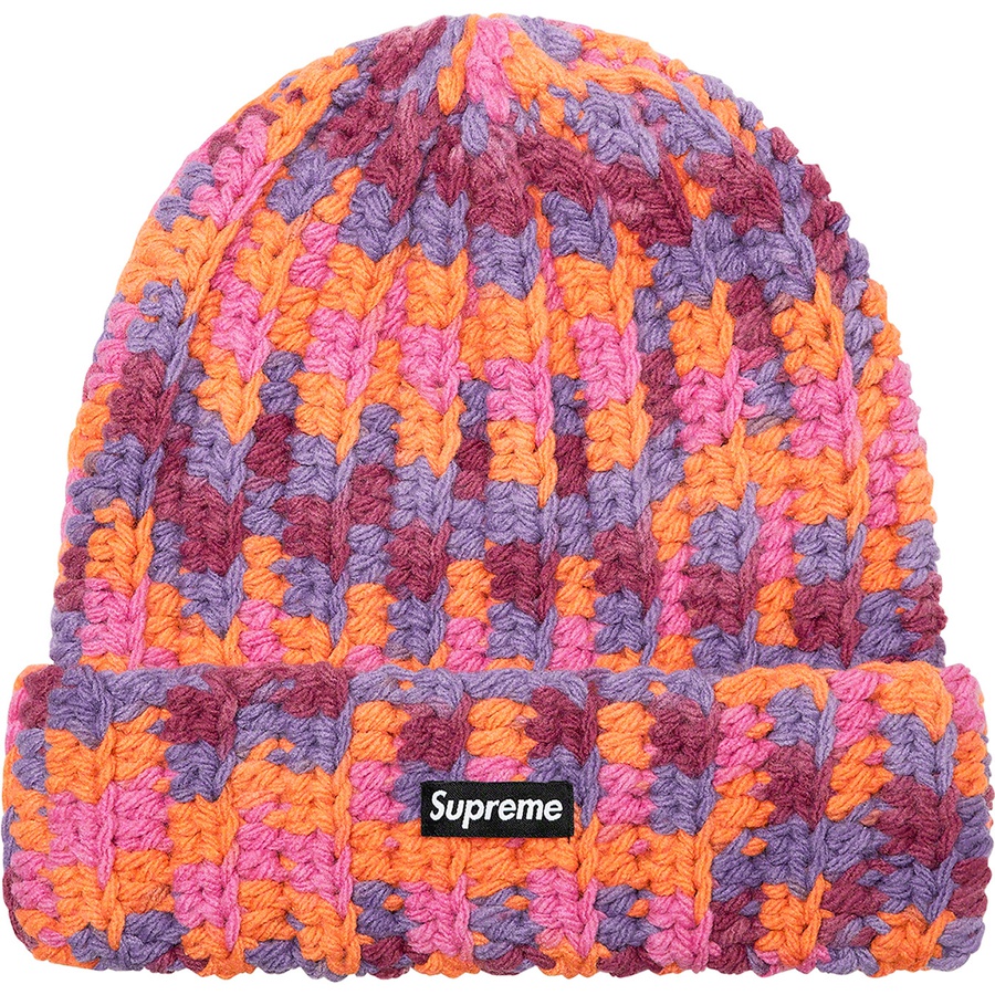 Supreme Crochet Beanie (FW21) - Orange - $38