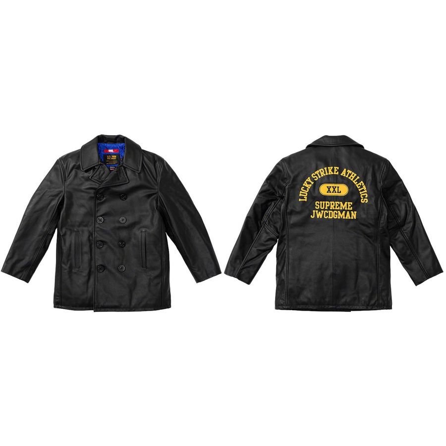 Supreme Supreme JUNYA WATANABECOMME des GARÇONS MAN SchottLeather Peacoat (FW21) - $868