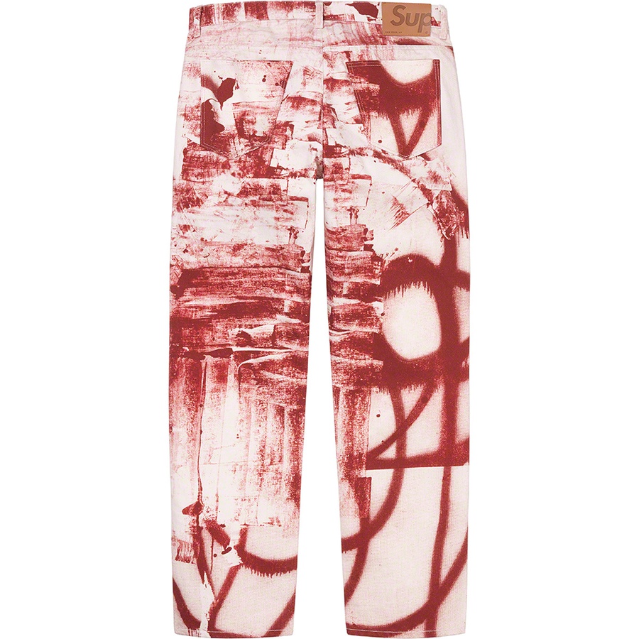 Supreme Christopher Wool SupremeRegular Jean (FW21) - Red - $168