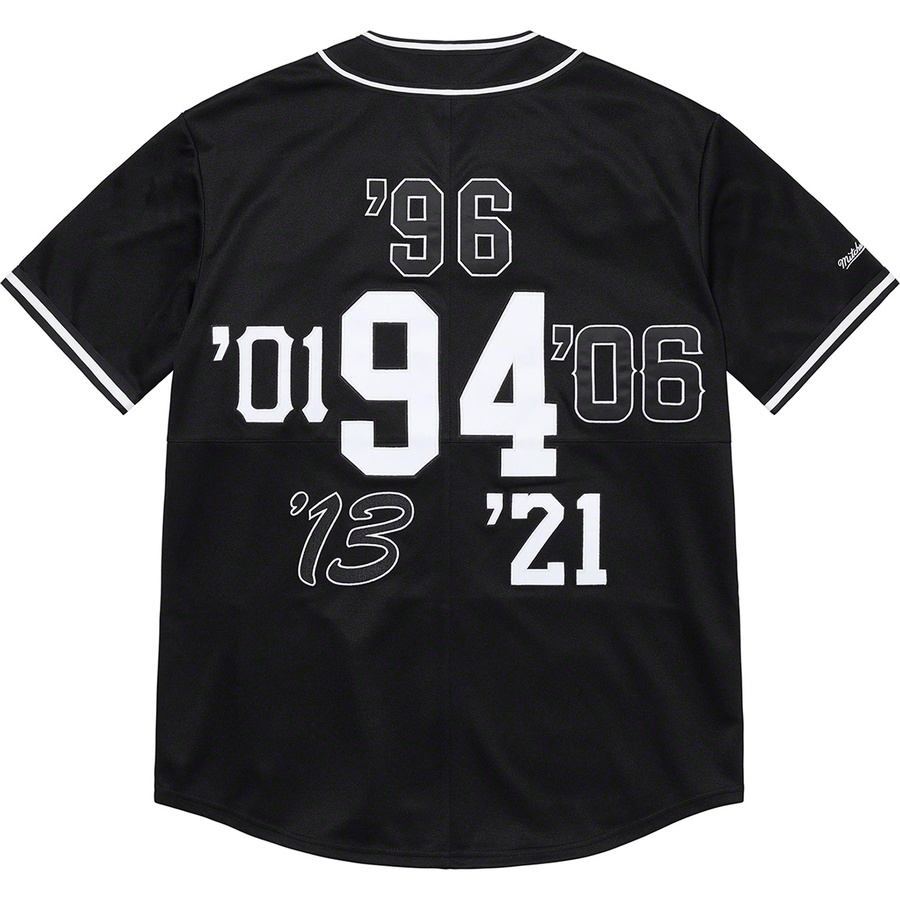Supreme Supreme Mitchell & Ness Patchwork Baseball Jersey (FW21) - Black - $198