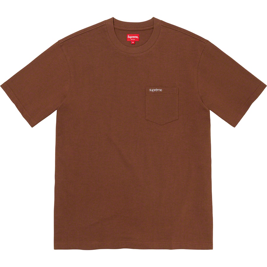 Supreme S S Pocket Tee (FW21) - Brown - $60