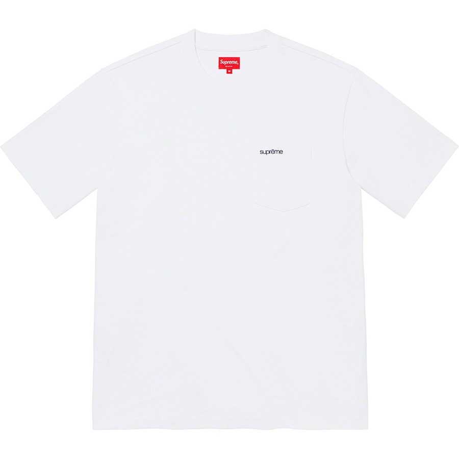 Supreme S S Pocket Tee (FW21) - White - $60
