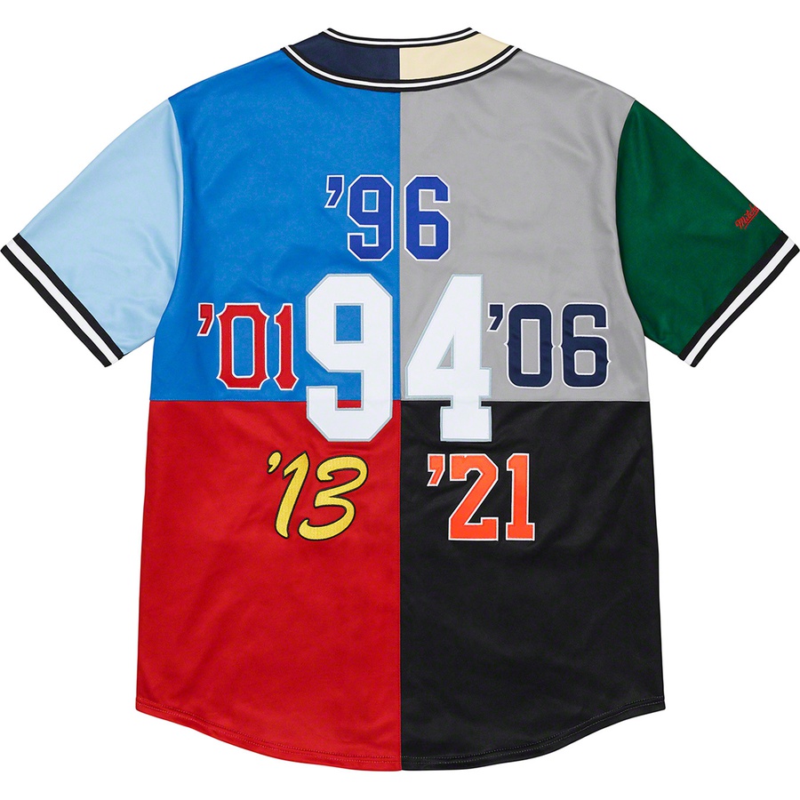 Supreme Supreme Mitchell & Ness Patchwork Baseball Jersey (FW21) - Multicolor - $198