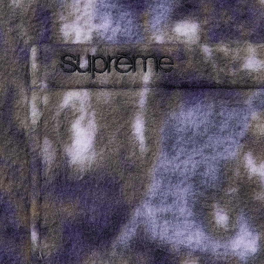 Supreme Paisley Fleece Shirt (FW21) - Purple - $138