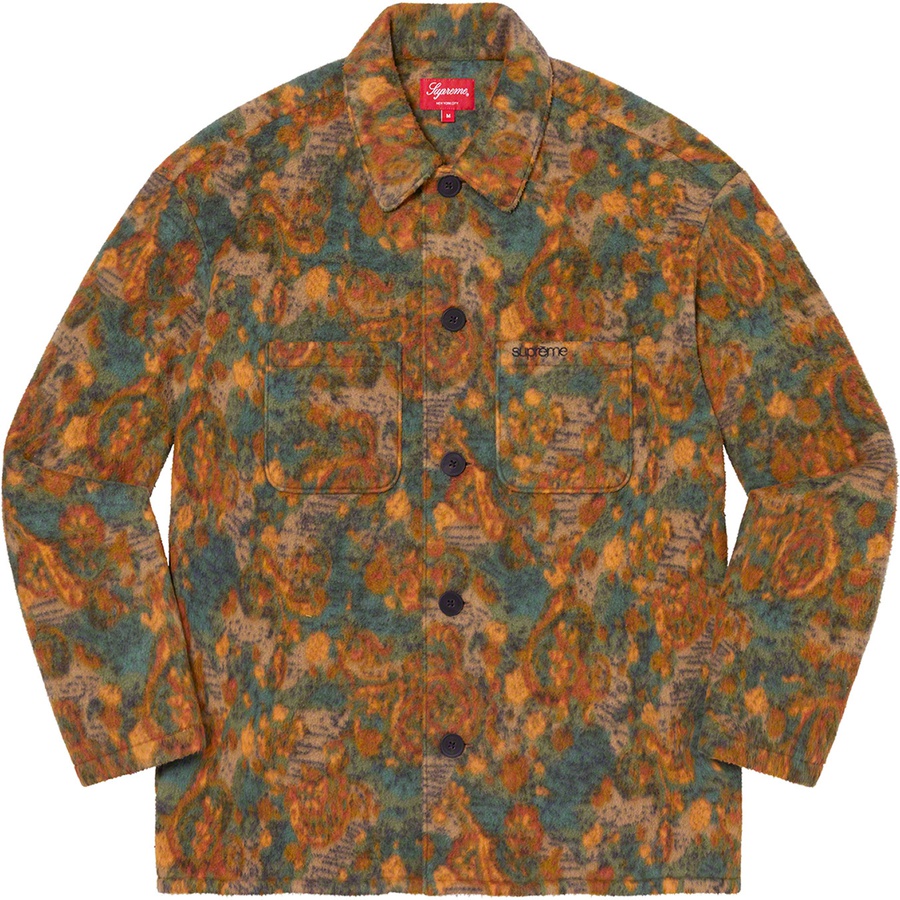 Supreme Paisley Fleece Shirt (FW21) - Tan - $138