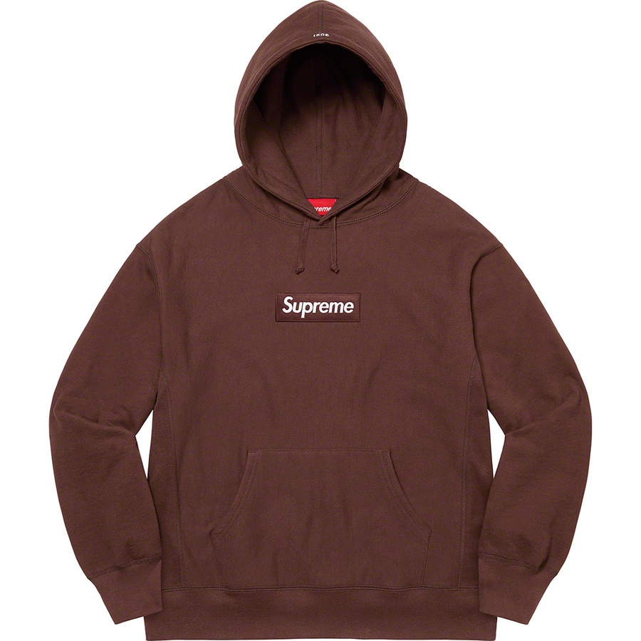Supreme Box Logo Hooded Sweatshirt (FW21) - Dark Brown - $168