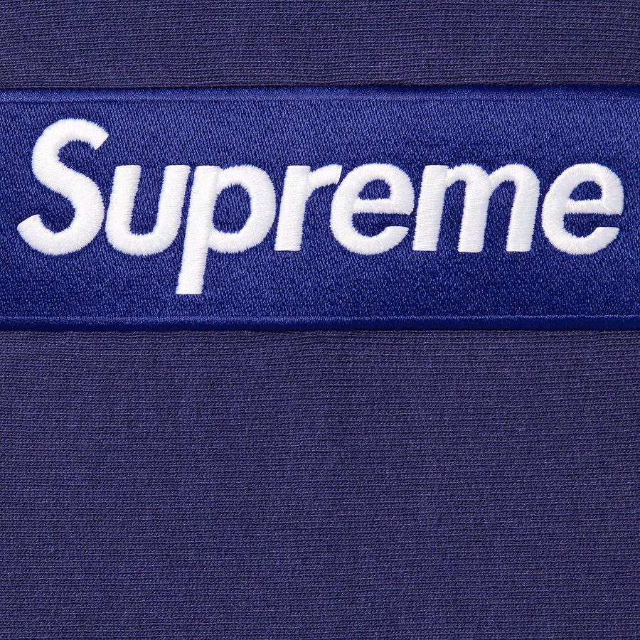 Supreme Box Logo Hooded Sweatshirt (FW21) - Washed Navy - $168