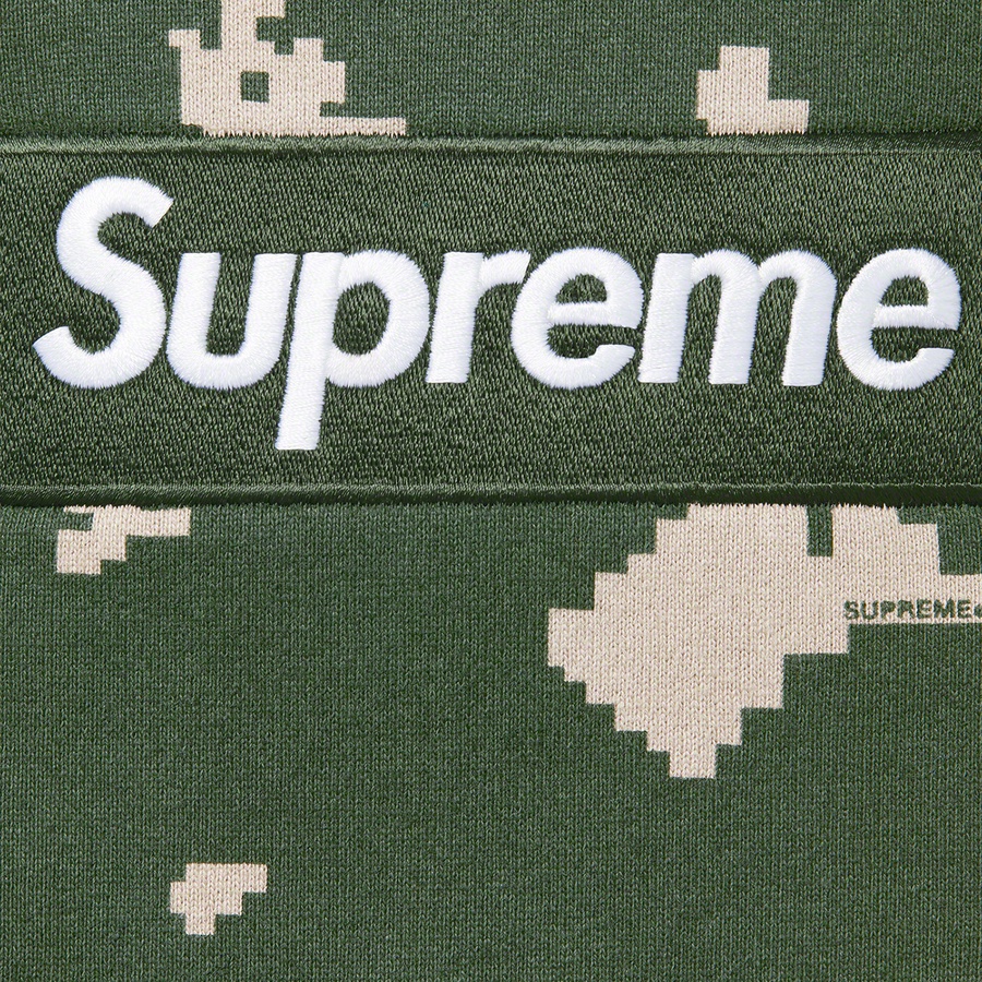 Supreme Box Logo Hooded Sweatshirt (FW21) - Olive Russian Camo - $168