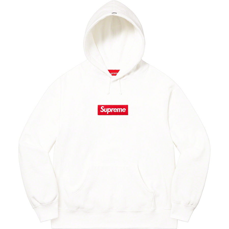 Supreme Box Logo Hooded Sweatshirt (FW21) - White - $168
