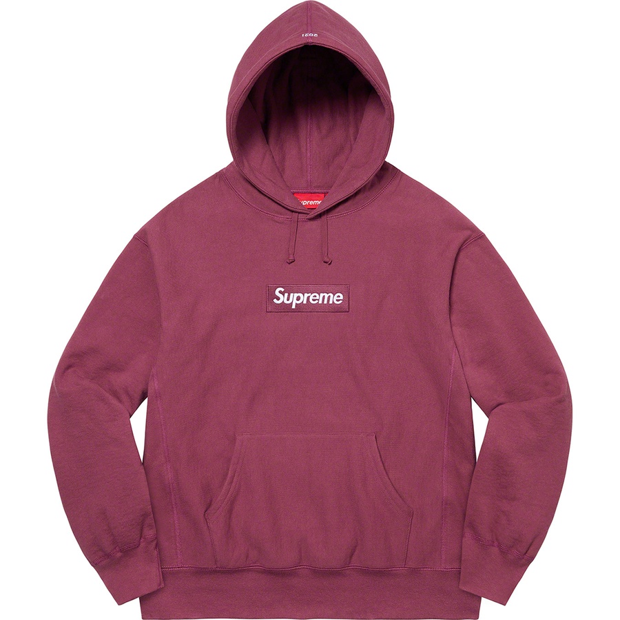 Supreme Box Logo Hooded Sweatshirt (FW21) - Plum - $168