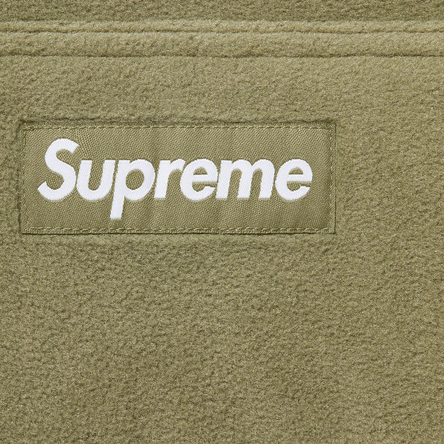 Supreme Polartec Hooded Sweatshirt (FW21) - Light Olive - $148