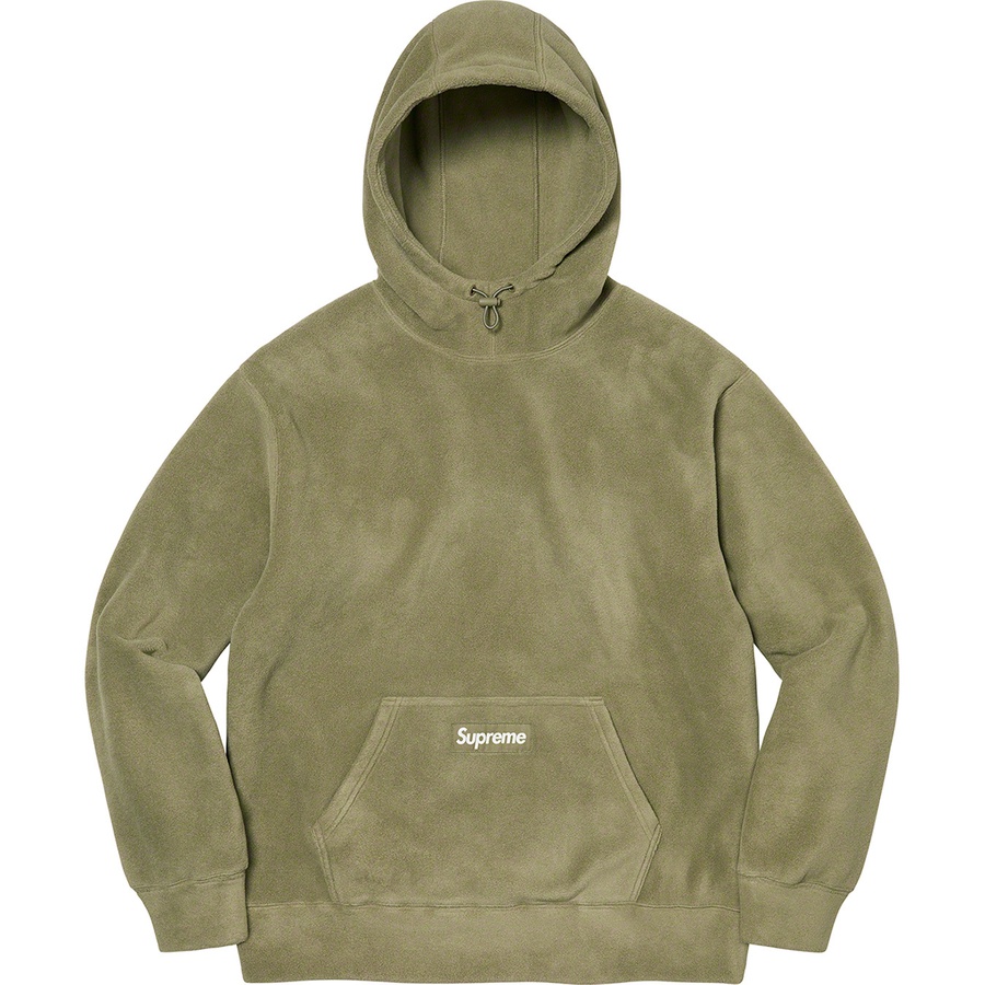 Supreme Polartec Hooded Sweatshirt (FW21) - Light Olive - $148