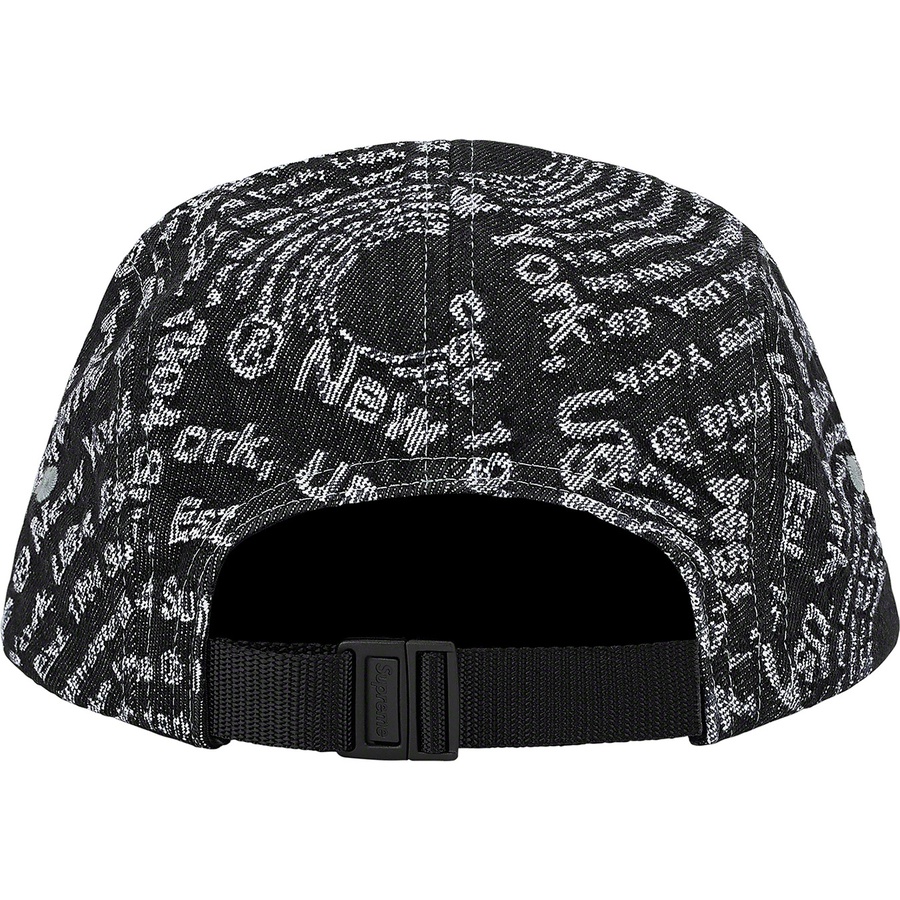 Supreme Circles Jacquard Denim Camp Cap (FW21) - Black - $48