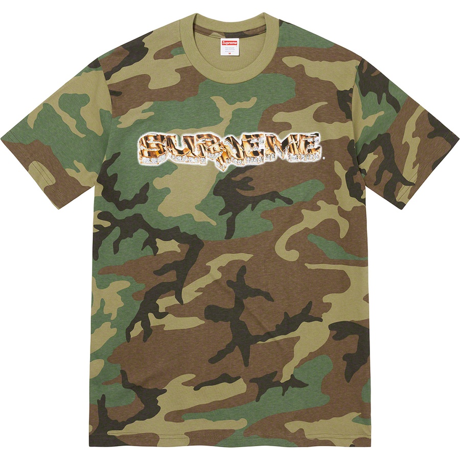 Supreme Diamond Tee (FW21) - Woodland Camo - $38