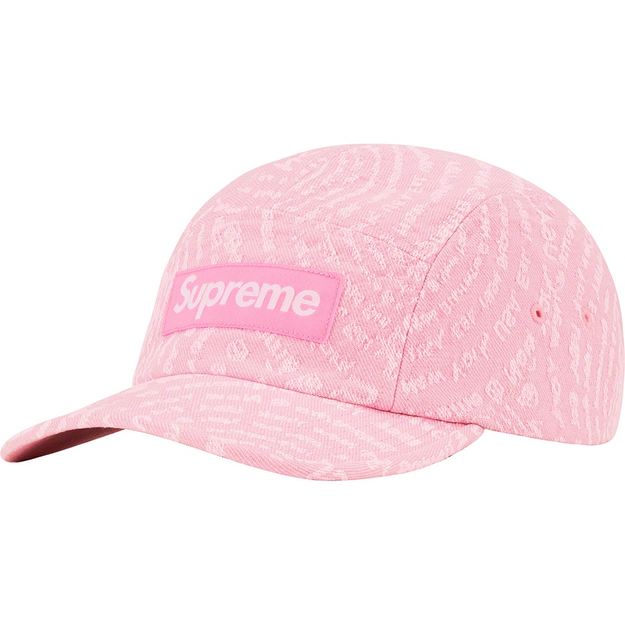 Supreme Circles Jacquard Denim Camp Cap (FW21) - Pink - $48