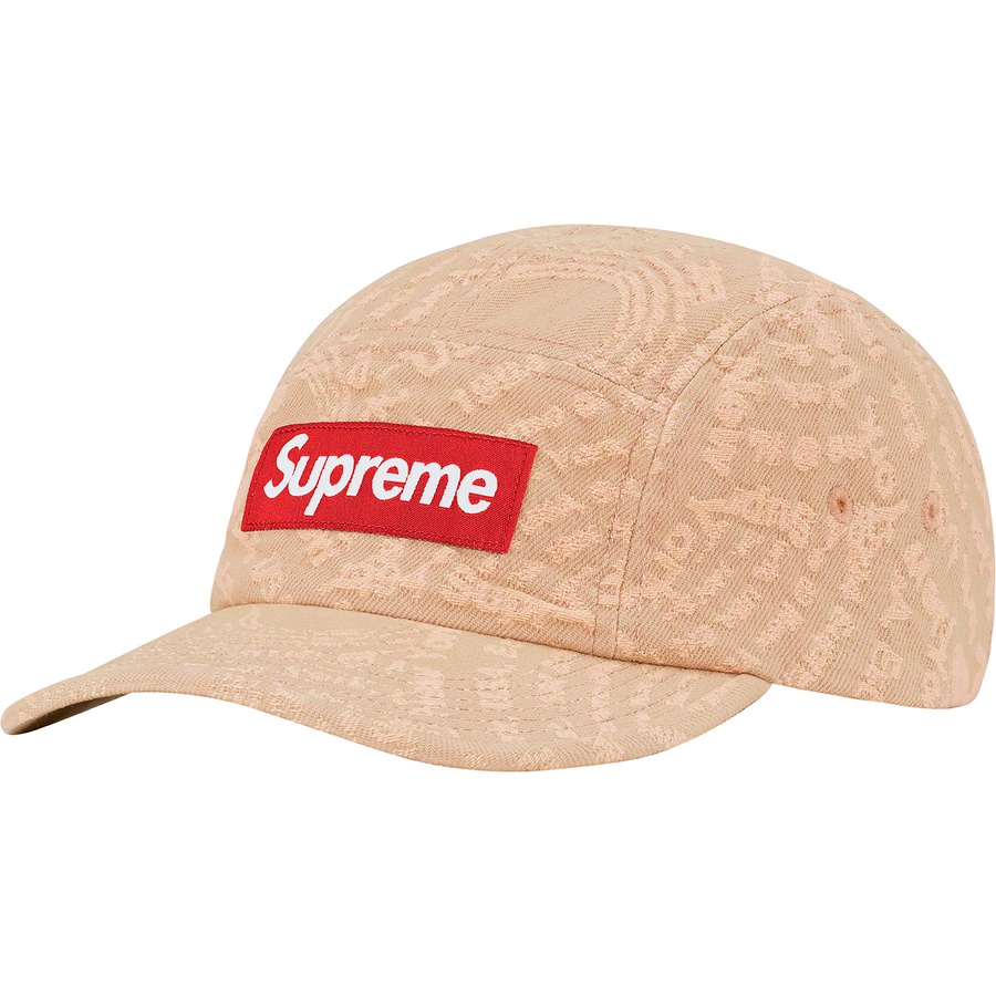 Supreme Circles Jacquard Denim Camp Cap (FW21) - Brown - $48