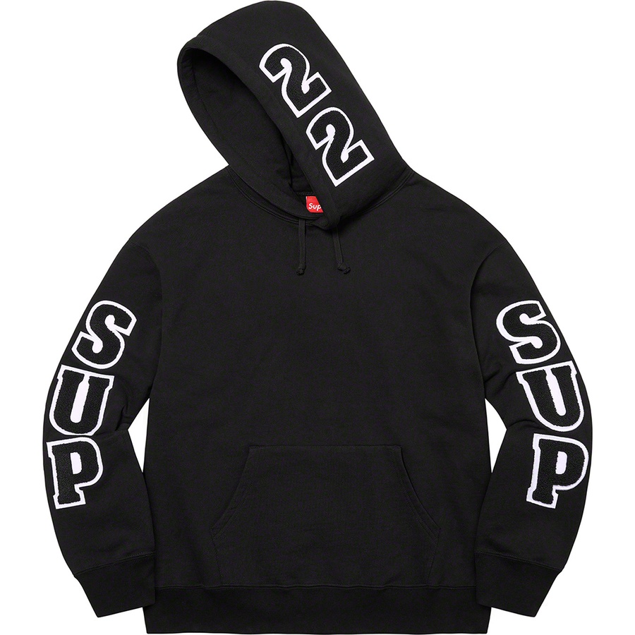 Supreme Supreme Team Chenille Hooded Sweatshirt (SS22) - Black - $178