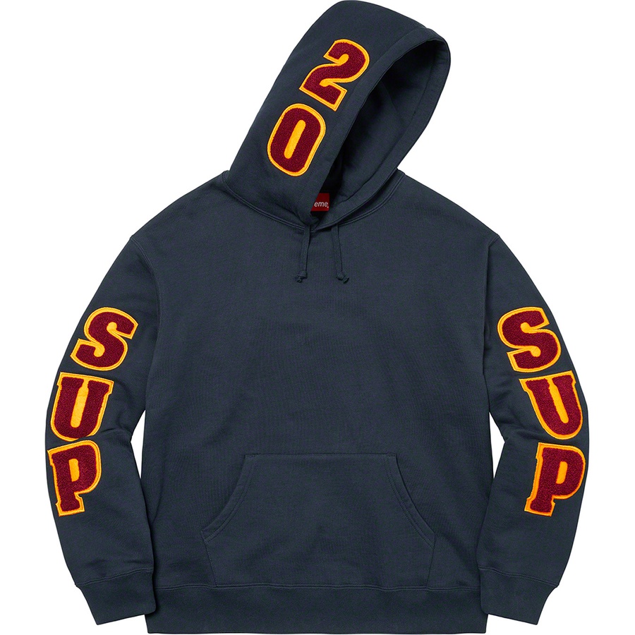 Supreme Supreme Team Chenille Hooded Sweatshirt (SS22) - Navy - $178