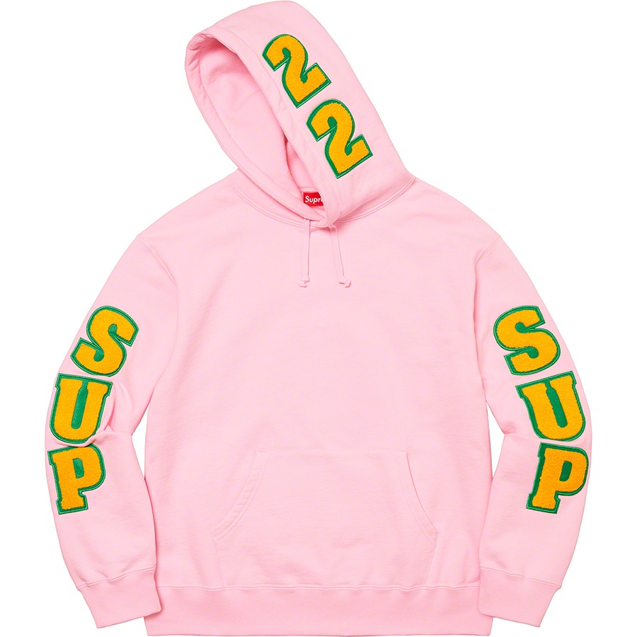 Supreme Supreme Team Chenille Hooded Sweatshirt (SS22) - Light Pink - $178