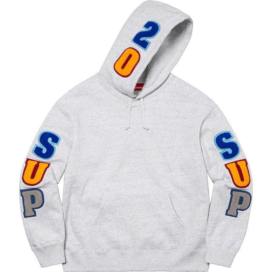 Supreme Supreme Team Chenille Hooded Sweatshirt (SS22) - Ash Grey - $178