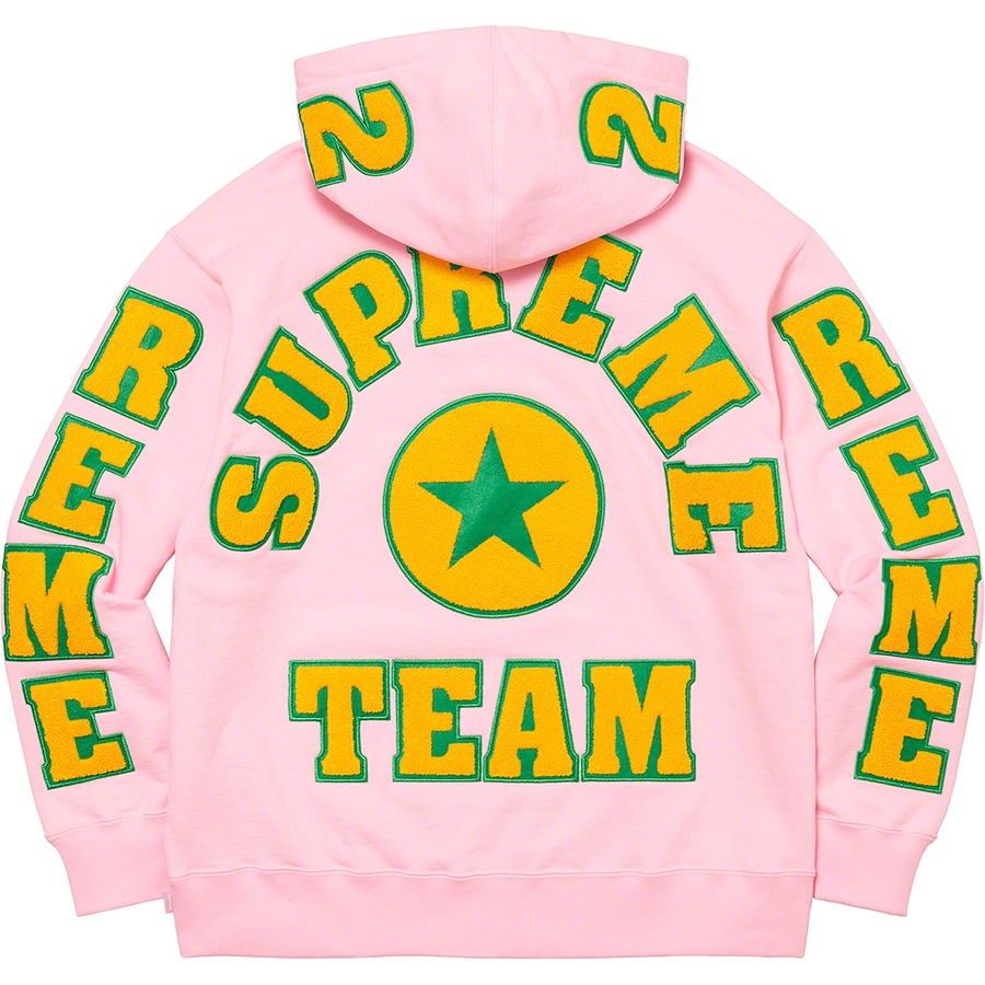 Supreme Supreme Team Chenille Hooded Sweatshirt (SS22) - Light Pink - $178