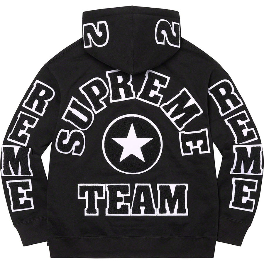 Supreme Supreme Team Chenille Hooded Sweatshirt (SS22) - Black - $178